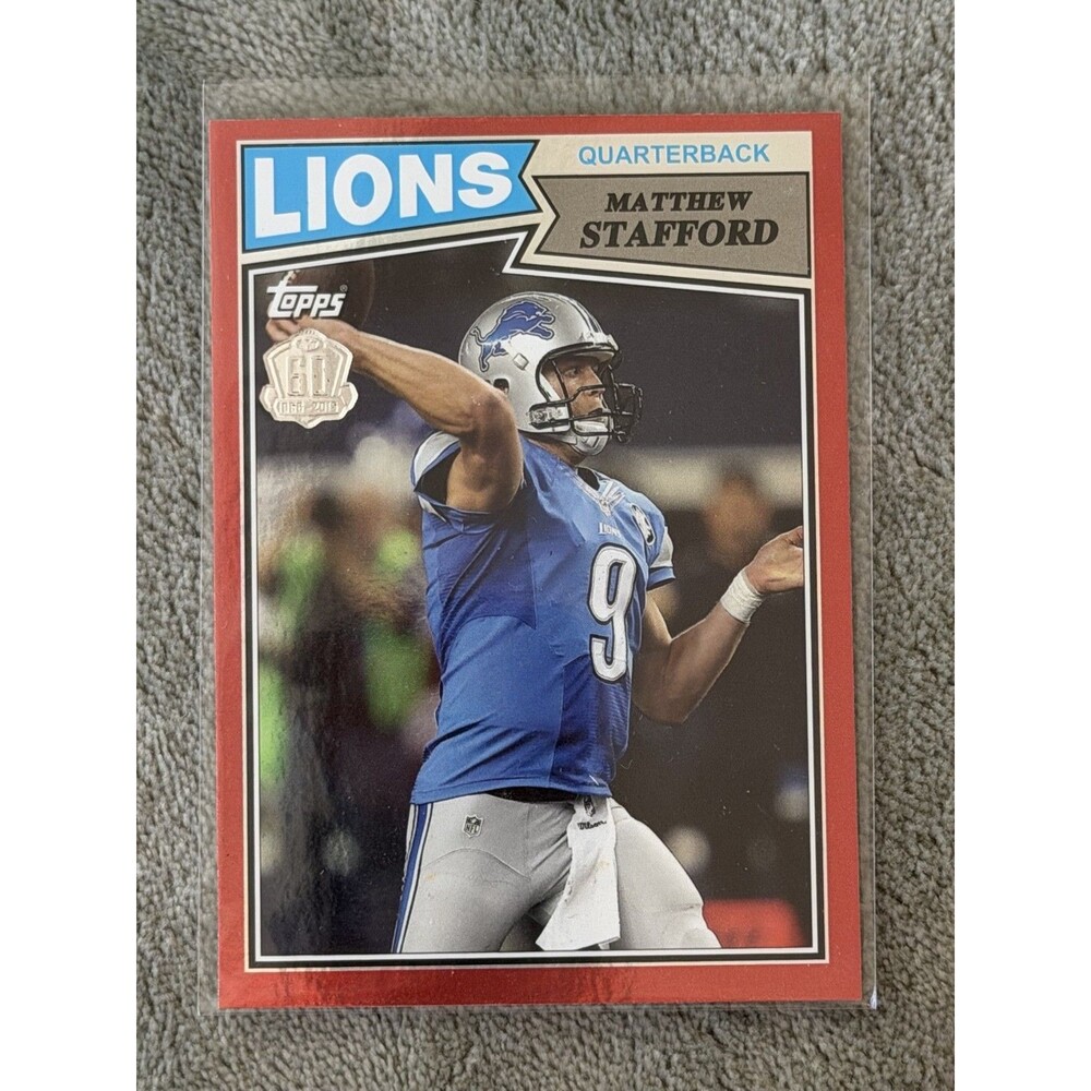 2015 Topps - 60th Anniversary Matthew Stafford #T60-MS Red Foil